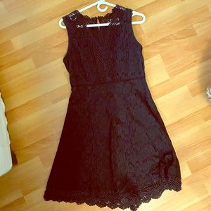 LOFT black lace dress